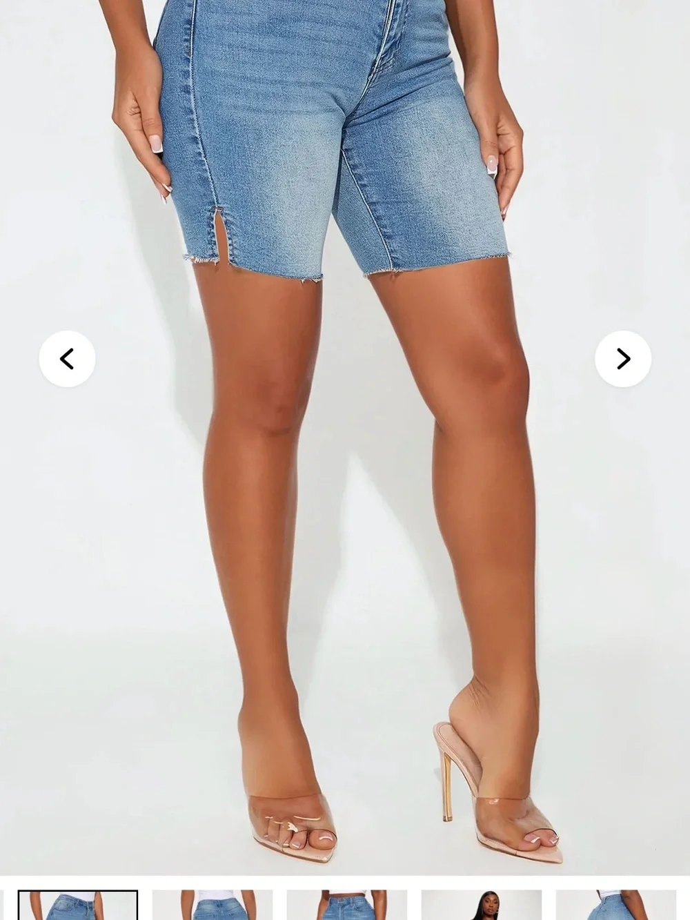 Everything's Good Super Stretch Denim Bermudas - Medium Blue Wash